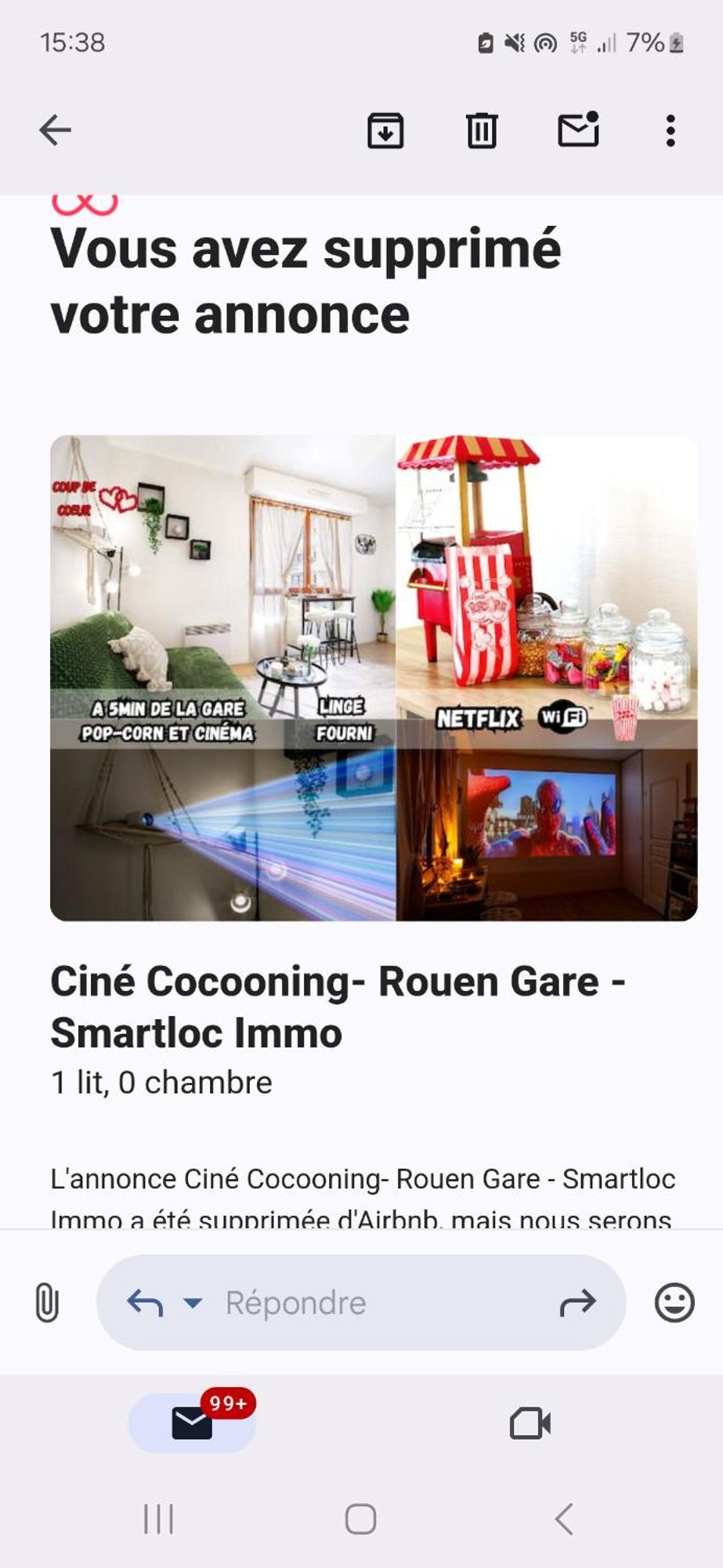 Le Petit Cine - Rouen Gare - Smartloc Immo Apartment Exterior photo